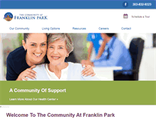 Tablet Screenshot of communityatfranklinpark.net